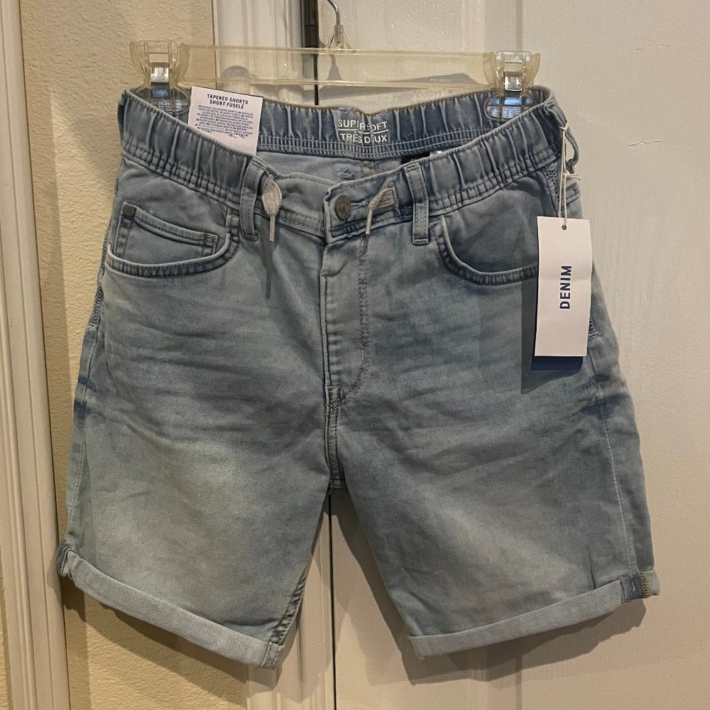 New H&M Boys Super Soft Tapered Denim Shorts